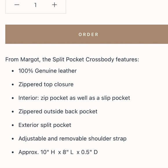 Margot black leather split pocket crossbody bag - Picture 14 of 14